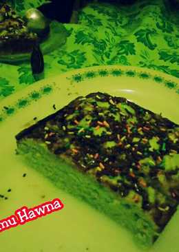 Brownies Pandan Oatmeal sederhana