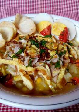 Bubur Ayam dan Kuah Kaldu Ayam