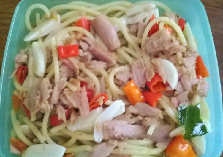 Resep Spaghetti Tuna Pedas Karya Ratna Indrayanti