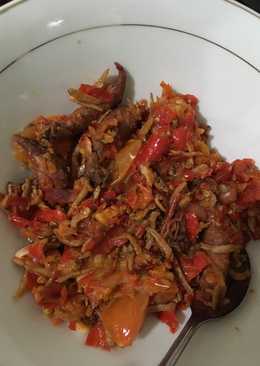 Sambalado cumi asin teri medan