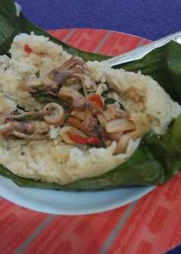 Nasi bakar cumi asin