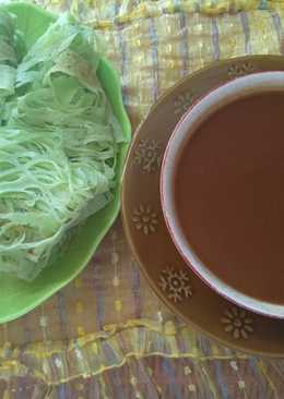 Roti jala kuah santan gula aren khas melayu