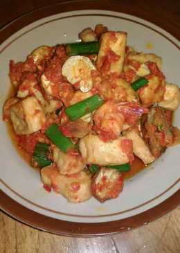 Udang jengkol tahu balado