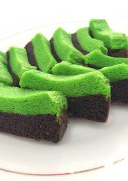 Brownies Kukus Coklat Pandan