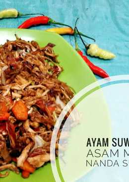 Ayam suwir asem manis pedas