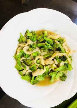 Tumis brokoli jamur tiram (ala jepang)