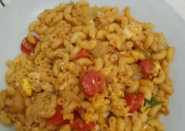 resep masakan Macaroni tumis simple