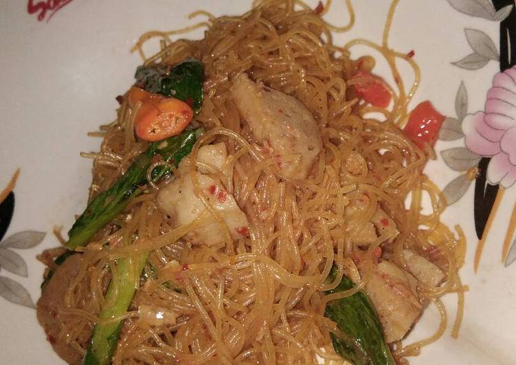 resep Mi bihun pedas manis