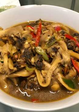 Oseng oseng jamur tiram kerang dara