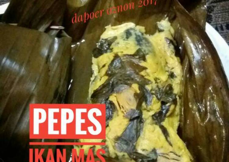 bahan dan cara membuat Pepes Ikan mas duri lunak #pr_masakanbungkusdaun