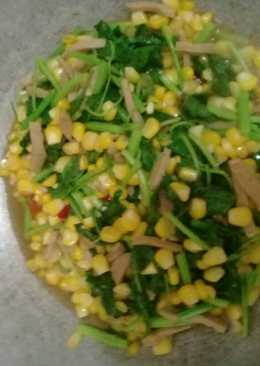 Tumis bajabas (bayam+jagung+baso)