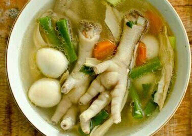 resep Soup ceker kembang tahu