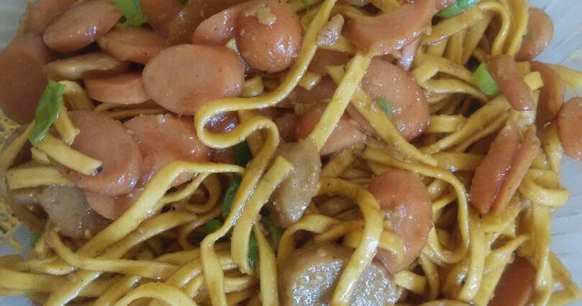  Resep  Mie gepeng  goreng bakso sosis oleh Isti Fina 