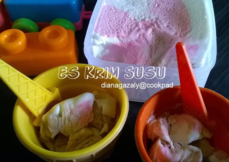 cara membuat Es Krim Susu 'homemade'