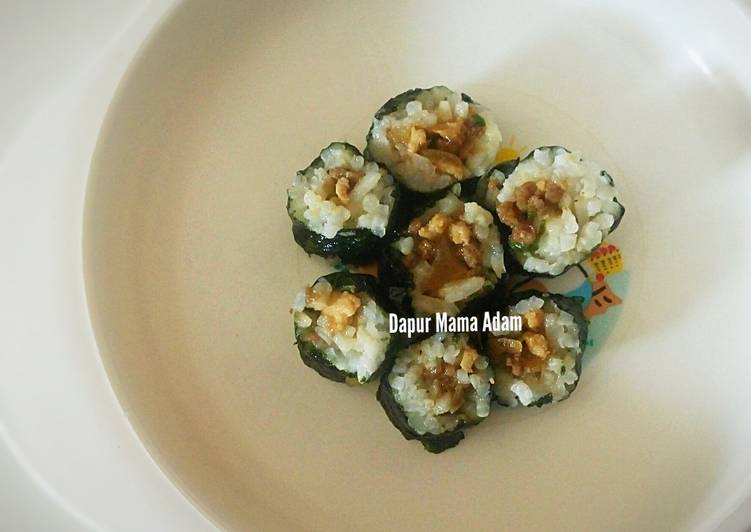 Resep [MPASI 1Y+] Nasi Gulung Nori Isi Daging Karya Adam's Mommy