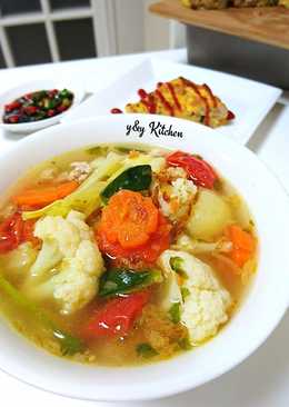Sop ayam cincang simple