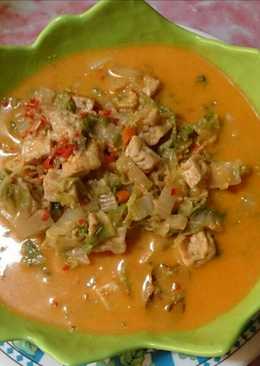 Sayur santan sawi putih plus tahu