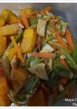 Tumis buncis, labu kuning, wortel