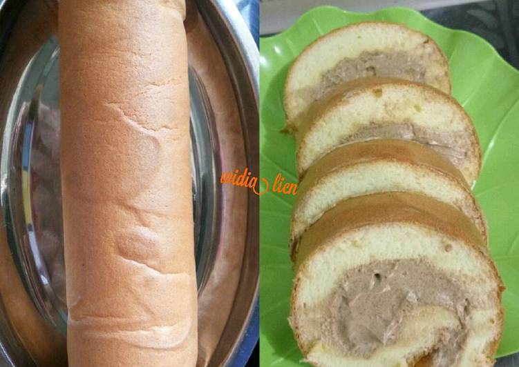 bahan dan cara membuat Japanese roll cake