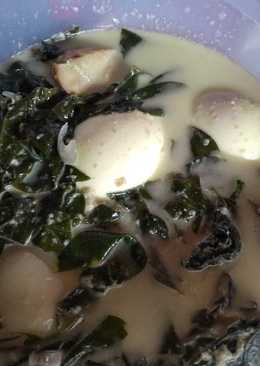 Sayur obor daun katuk + teri+telur