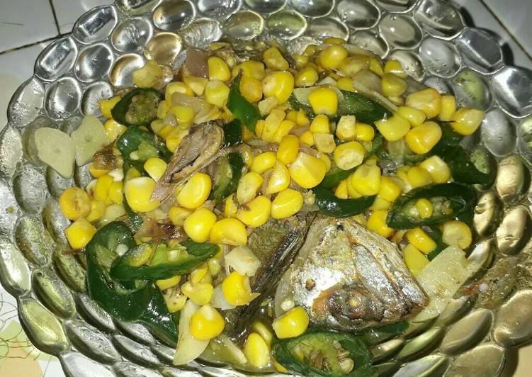 resep masakan Tumis ikan asin Peda Jagung