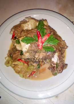 Gulai babat dan kepala kambing #kitaberbagi