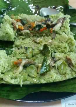 Nasi bakar hijau pete