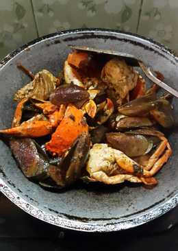 Kepiting kerang goreng bawang