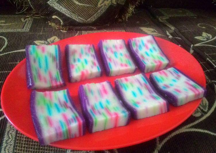 resep lengkap untuk Kue Lapis disco Tapioka ????