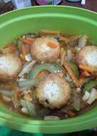 Sayur tahu asam manis rendah protein vegetarian