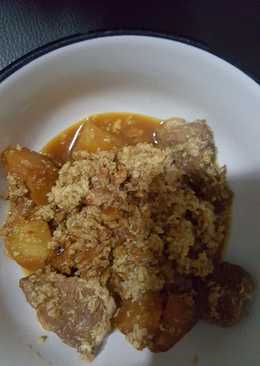 Lapis daging + kentang simpel