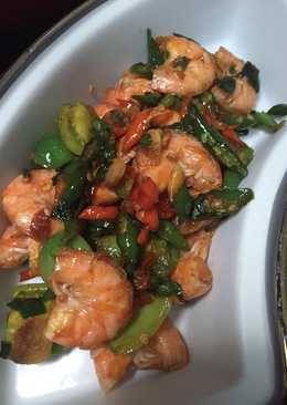 Udang tumis cabe ijo