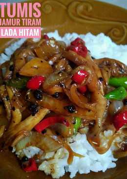 Tumis jamur lada hitam