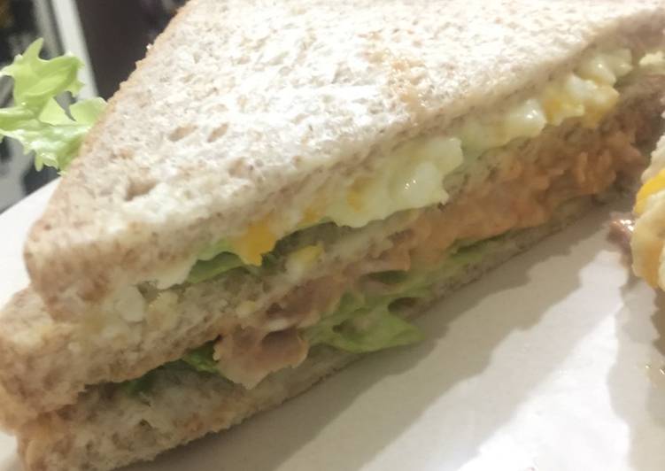 resep makanan Sandwich Tuna Telur Mayo