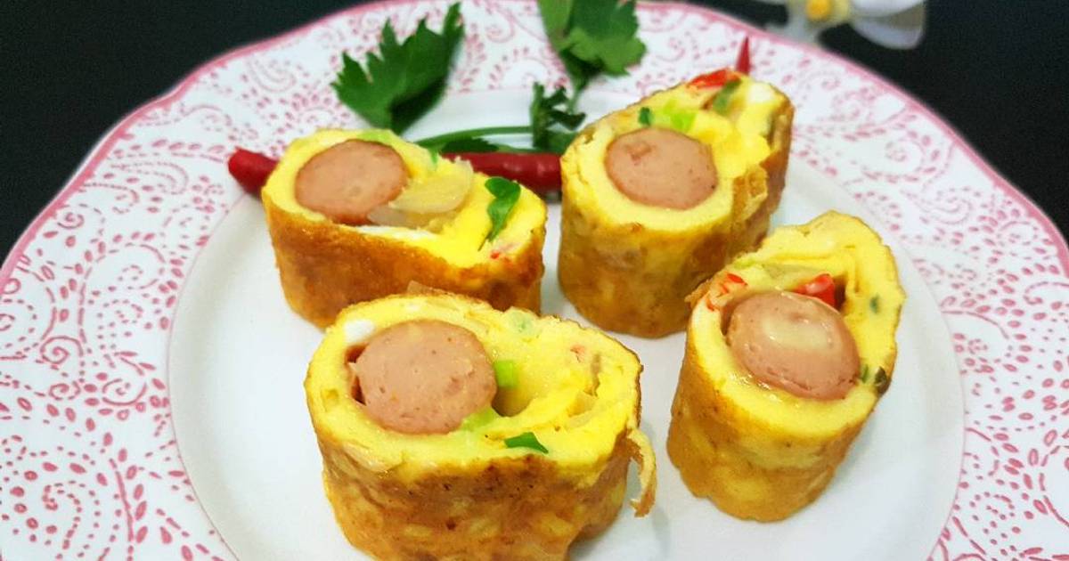 18 resep telur dadar sosis kriting enak dan sederhana 