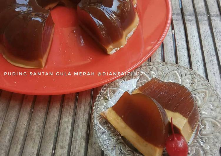 gambar untuk cara membuat Puding Santan Gula Merah