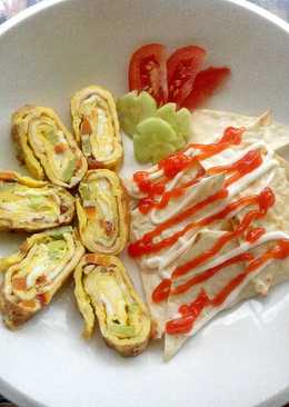 Egg roll dan pangsit panggang