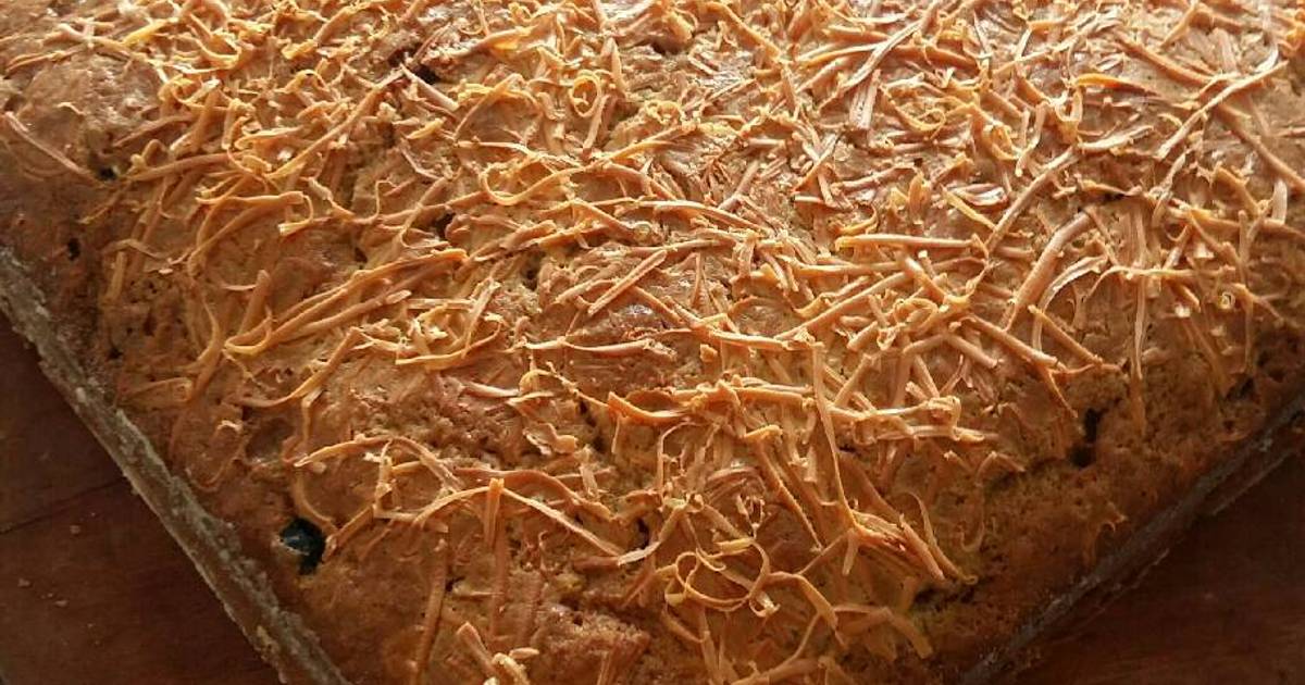 Resep Banana bread dg topping keju