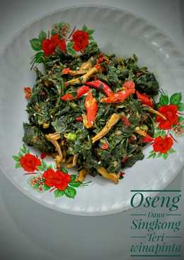 Tumis Daun Singkong Teri / Oseng Daun Singkong