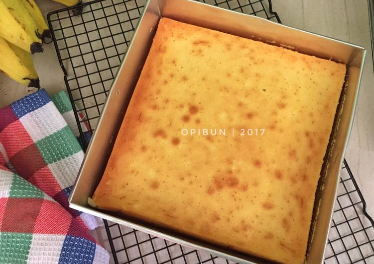 bahan dan cara membuat Banana Sponge Cake (Bolu Pisang)