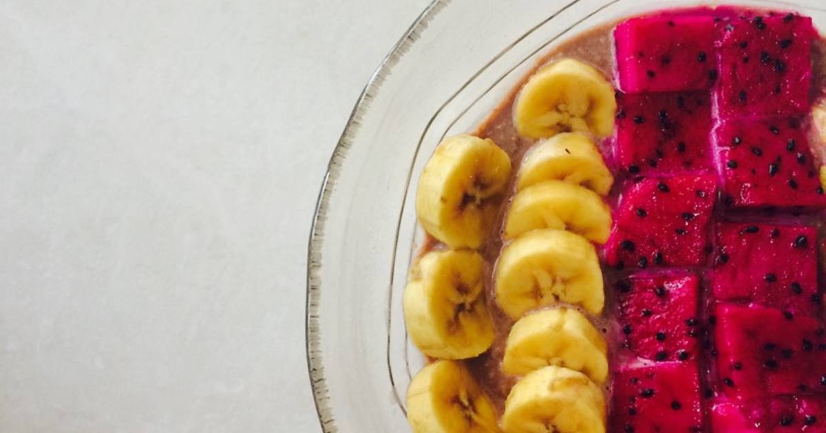  Resep  Oatmeal bowl pisang dan buah  naga  oleh Safira 