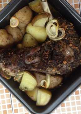 Home made roasted lamb