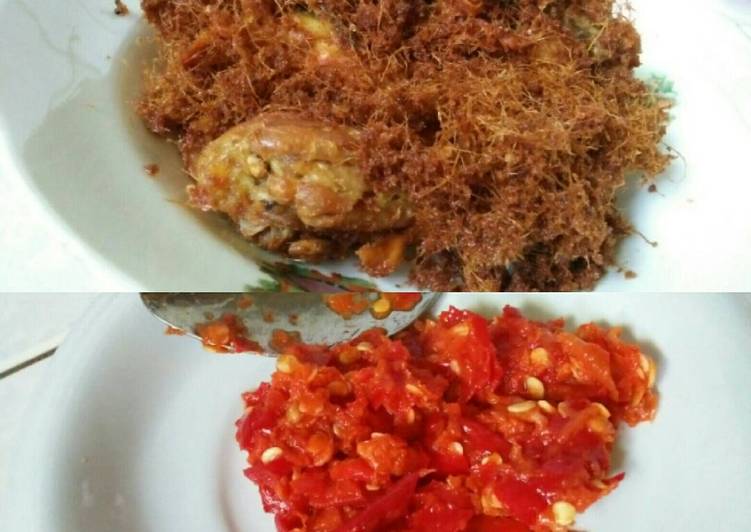 resep lengkap untuk Ayam goreng lengkuas sambal korek