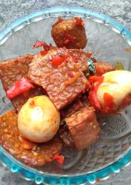 Telur dan tempe balado