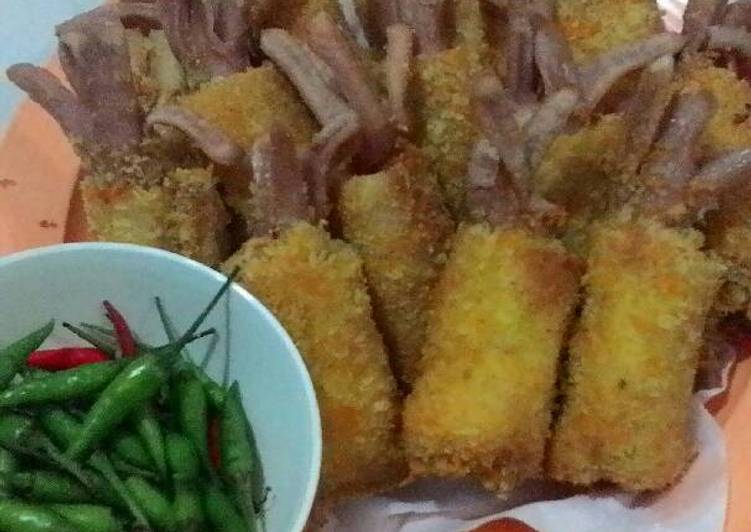 resep Roti Goreng Somiii (sosis bentuk cumi)