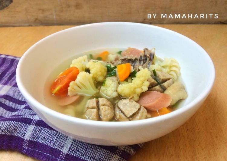 resep makanan Sop sayur bakso sosis