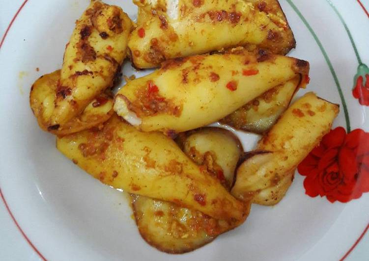 resep lengkap untuk Cumi panggang bumbu