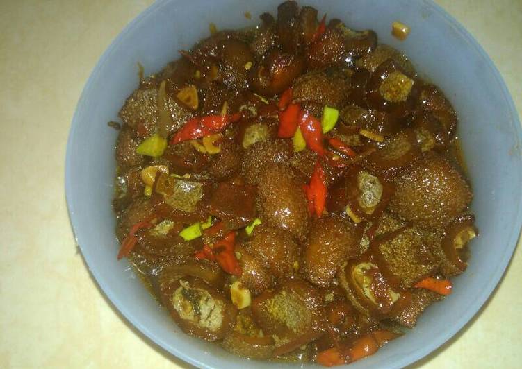 gambar untuk resep makanan Oseng kikil pete