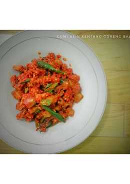 Cumi Asin Kentang goreng Balado