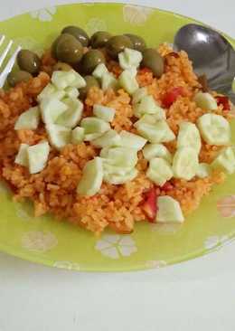 Nasi goreng seadanya #alaNakKairo#dg taburan asinan zaitun&timun